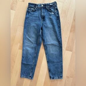 Zara Dark Blue Mom Jeans